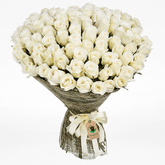 Soft White Roses Bouquet